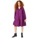 ellos Women's Plus Size V-Notch Tiered Dress