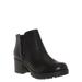 Chelsea Boots W V-Slit Ankle Bootie On Chunky Heel