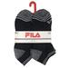 Fila Women's Low Cut Socks - 6-Pack - Women's Shoe Size 4-10 - Black with Heather Heels and Toes