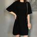 ZEROFEEL Summer Casual Women Mini Dress Elegant Solid Color Party Night Streetwear Lady O-Neck Vestidos