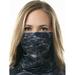 Aqua Design Neck Gaiter Face Mask For Women Washable Breathable Cloth: Aqua Design Balaclava: Black Water size Medium