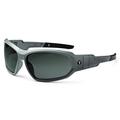 Skullerz Loki Convertible Polarized Safety Sunglasses/Goggle Kit-Matte Gray Frame, Smoke Lens, Matte gray frame with polarized smoke safety lens for.., By Ergodyne