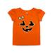 Way To Celebrate Toddler Girls Jack O Lantern Short Sleeve Shirt, Orange