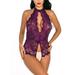 Sexy Lace Floral Nightdress Lingerie Sleepwear Dress for Women Robe Nightie Gown Chemise Lingerie Sexy Nightie Full Slips Lace Sleepwear Dress