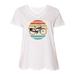 Inktastic Cycling Vintage Bicycle for Cyclist Adult Women's Plus Size V-Neck Female