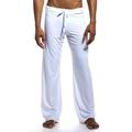 Elastic Waist Pajama Pants for Men High Waist Casual Comfy Lounge Pant Soft Sleep Pj Bottoms Trouser Pants Jersey Loose Nightwear Sleepwear Trouser Pants