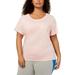 Nike Womens Plus Fitness Yoga Pullover Top Pink 1X