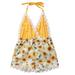1Pcs Floral Toddler Kid Baby Girls Sunflower Romper Bodysuit Jumpsuit Outfit Clothes Set