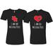 I am Her Missing Piece I am His Missing Piece His and Hers Matching Couples T shirts, Black, Mens L-Womens S