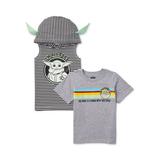 Baby Yoda Baby Boy & Toddler Boy Hooded Tank & Graphic T-Shirt, 2-Pack (12M-5T)