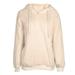 Women Plus Size Casual Knit Parka Hoodie Long Sleeve Knitted Sweaters Top Blouse Women Solid Color Hat Collar Long Sleeve Zipper Casual Velvet Plush Keep Warm Sweater Loose Tops Beige S