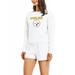 Women's Concepts Sport Cream Pittsburgh Steelers Crossfield Long Sleeve Top & Shorts Set