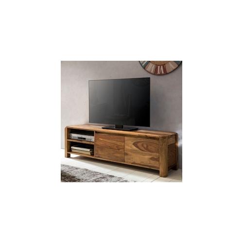 FineBuy Lowboard Massivholz Kommode 140 cm TV-Board Landhaus-Stil 40 cm TV-Möbel