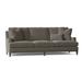 Fairfield Chair Kensington 90" Recessed Arm Sofa w/ Reversible Cushions Polyester/Other Performance Fabrics in Gray/Brown | Wayfair