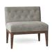 Slipper Chair - Fairfield Chair Granada 32" W Tufted Slipper Chair Polyester in Gray/White/Brown | 31 H x 32 W x 24.5 D in | Wayfair