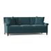 Fairfield Chair Libby Langdon 85.5" Flared Arm Sofa w/ Reversible Cushions, Polyester in Blue/Brown | 35 H x 85.5 W x 39.5 D in | Wayfair