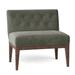 Slipper Chair - Fairfield Chair Granada 32" W Tufted Slipper Chair Polyester in Green/Brown | 31 H x 32 W x 24.5 D in | Wayfair