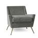 Armchair - Fairfield Chair Rivoli 32" W Tufted Armchair Polyester/Fabric/Other Performance Fabrics in Gray/Yellow | 30.5 H x 32 W x 33 D in | Wayfair