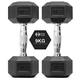 You vs You Hex Dumbbells Weights Pair for Home Exercise | 9kg Set of 2 Hexagonal Weight Rubber Encased for Home Fitness Gym Workouts Training Muscle Building & Conditioning | Unisex | Strength Fitness