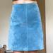 Anthropologie Skirts | Hole-Punch Suede Skirt | Color: Blue | Size: M