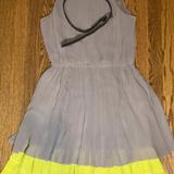Jessica Simpson Dresses | Jessica Simpson Pleated Dress | Color: Gray/Green | Size: Xs