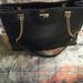 Kate Spade Bags | Kate Spade New York Black Leather Tote Gold Chain | Color: Black/Gold | Size: Os