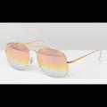 Ray-Ban Accessories | New Ray Ban Multicolor Reflective Sunglasses | Color: Orange/Pink | Size: Os