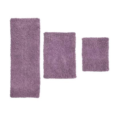 Fantasia 3 Piece Set Bath Rug Collection by Home Weavers Inc in Purple