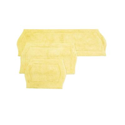 Waterford 3 Piece Set Bath Rug Collection by Home Weavers Inc in Yellow