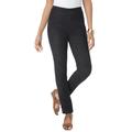 Plus Size Women's Stretch Denim Straight-Leg Jegging by Jessica London in Black (Size 12 T) Jeans Legging