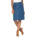 Plus Size Women's True Fit Stretch Denim Short Skirt by Jessica London in Medium Stonewash (Size 32)