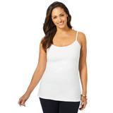 Plus Size Women's Cami Top with Adjustable Straps by Jessica London in White (Size 18/20)