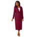 Plus Size Women's 2-Piece Stretch Crepe Single-Breasted Skirt Suit by Jessica London in Rich Burgundy (Size 24) Set