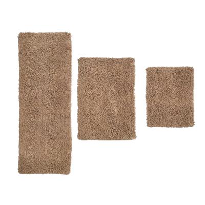 Fantasia 3 Piece Set Bath Rug Collection by Home Weavers Inc in Linen