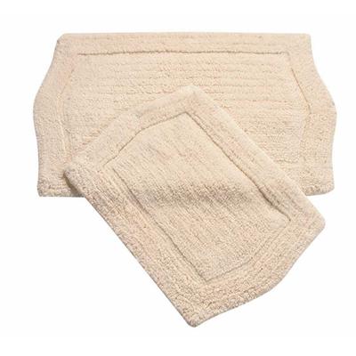 Waterford 2 Piece Set Bath Rug Collection by Home Weavers Inc in Ivory