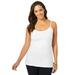 Plus Size Women's Stretch Cotton Cami by Jessica London in White (Size 12) Straps