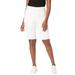 Plus Size Women's Comfort Waist Stretch Denim Bermuda Short by Jessica London in White (Size 28 W) Pull On Stretch Denim