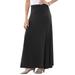 Plus Size Women's Everyday Stretch Knit Maxi Skirt by Jessica London in Black (Size 18/20) Soft & Lightweight Long Length