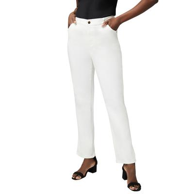 Plus Size Women's True Fit Stretch Denim Straight Leg Jean by Jessica London in White (Size 12 T) Jeans