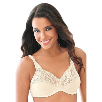 Plus Size Women's Lilyette Lace-Trim Tailored Minimizer® Bra LY0428 by Bali in Ivory (Size 44 D)