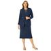 Plus Size Women's Single-Breasted Skirt Suit by Jessica London in Navy (Size 22) Set