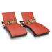 Barbados Curved Chaise Set of 2 Outdoor Wicker Patio Furniture