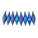 8ct Lavish Blue Shatterproof 4-Finish Finial Drop Christmas Ornaments 5.5"