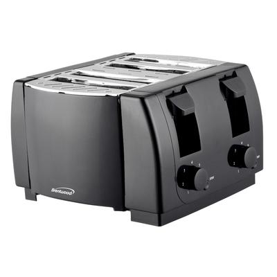 Brentwood TS-285 Cool Touch 4 Slice Toaster, Black