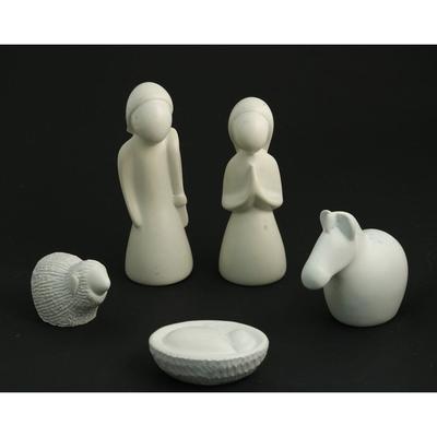 Handmade Holy Family Soapstone Nativity 5-piece Set