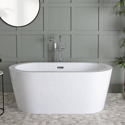 Randolph Morris Marion 59 Inch Acrylic Double Ended Freestanding Tub - No Faucet Drillings RMA410-ORB