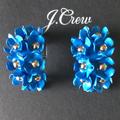 J. Crew Jewelry | J. Crew Bouquet Hoop Earrings | Color: Blue | Size: 1” Long