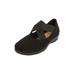 Extra Wide Width Women's The Stacia Mary Jane Flat by Comfortview in Black (Size 7 1/2 WW)