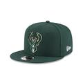 New Era NBA Milwaukee Bucks Adult Men NBA 9Fifty Team Color Basic Snapback Cap,Osfa,Dark Green