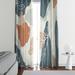Folk N Funky Art Deco Modernist Window Abstract Semi-Sheer Curtain Panels Polyester | 82 H in | Wayfair WC423-2082